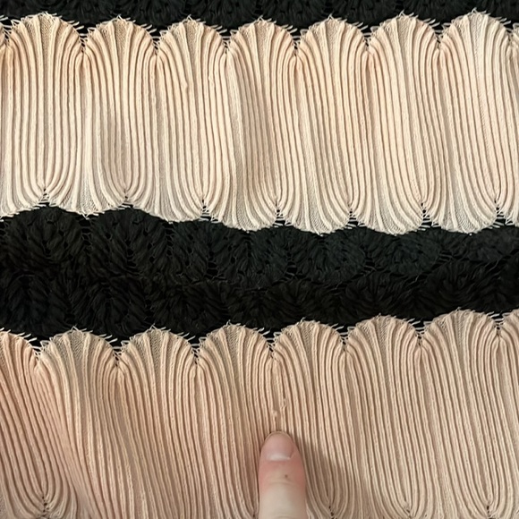 Taylor Pleated Lace Pink & Black Midi Dress - Size 14 - Picture 12 of 13